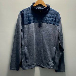Eddie‎ Bauer Men’s Mixed Media ¼ Zip Pullover Large Sz L